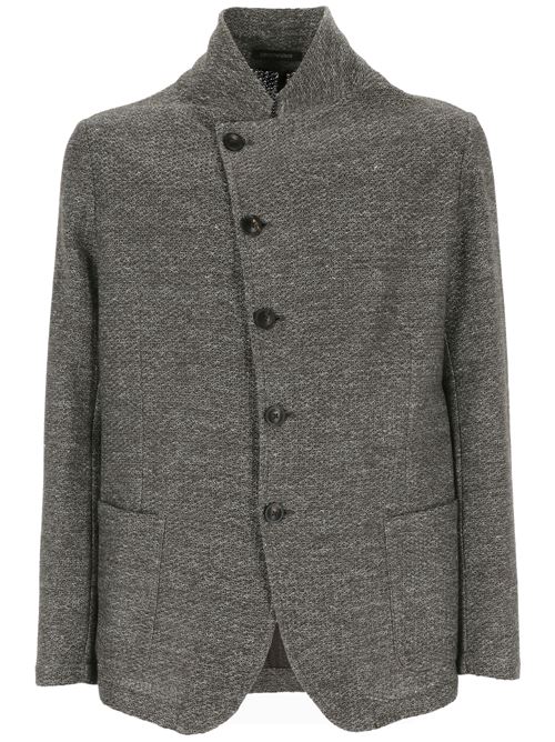 Dark green linen-cotton jacket Emporio Armani | E31G52F1D10540